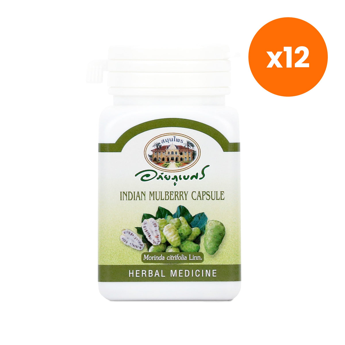 Abhaibhubejhr Noni Morinda Citrifolia Capsules 70 Capsules