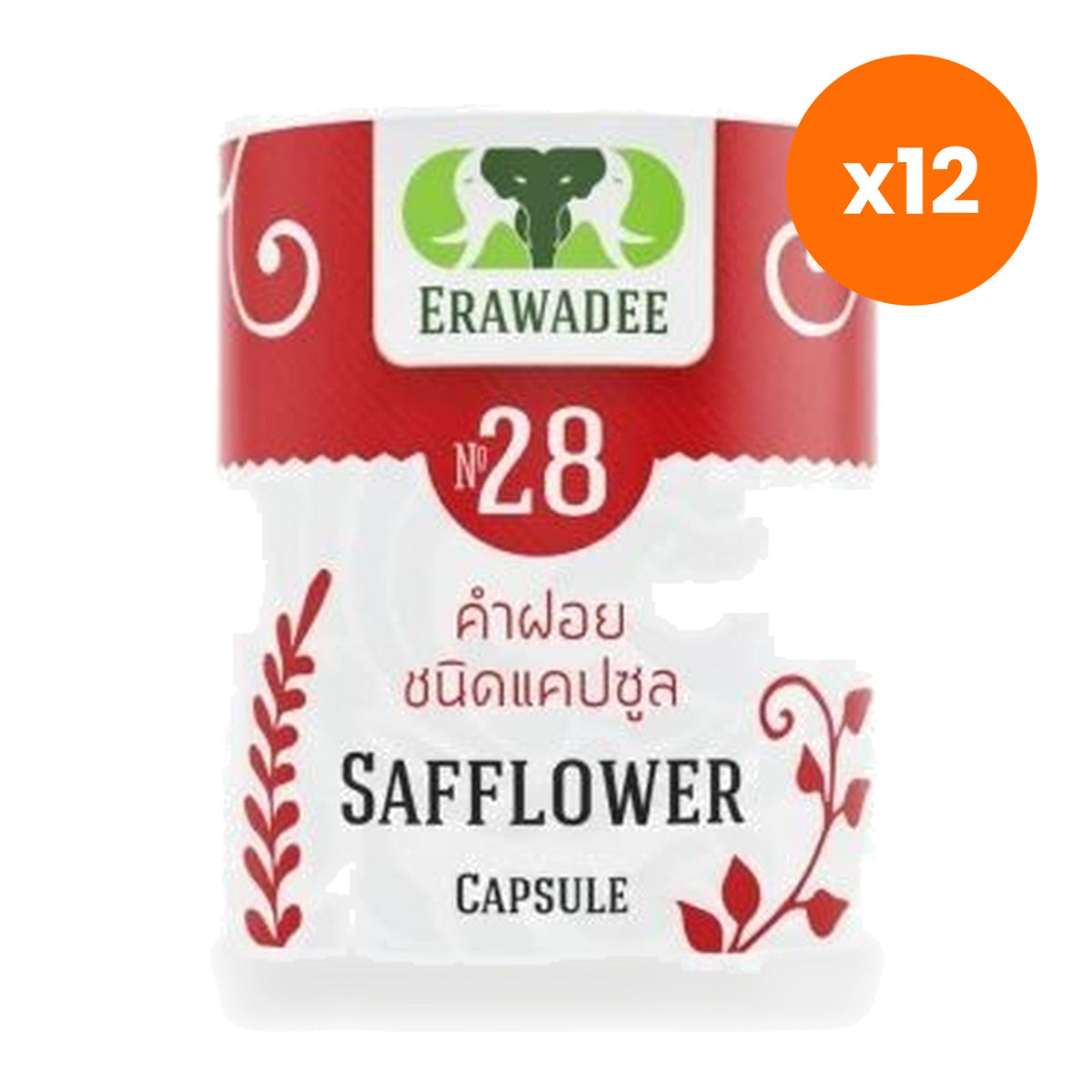 Erawadee No.28 Safflower Capsules 250mg 100 Capsules