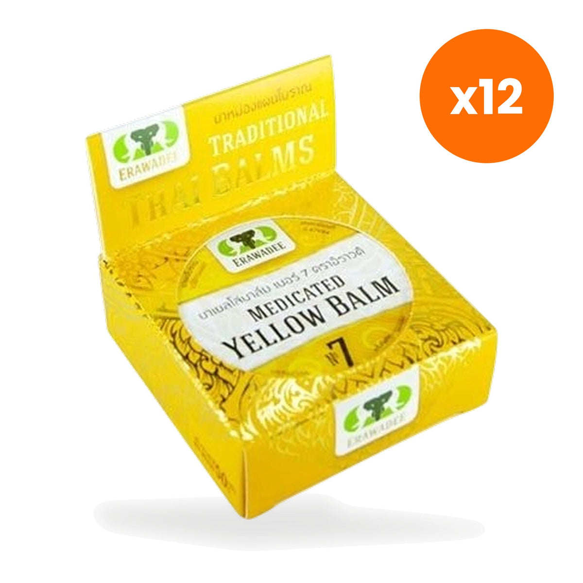 Erawadee No.7 Ya Mong Sud Pai Yellow Plai Herbal Balm Sports 50 g