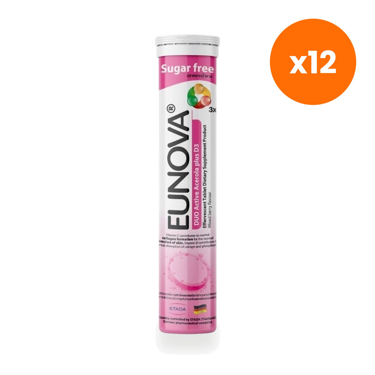 Eunova Vitamin C + Vitamin D3 Tablets for Daily Immune Support 15 Tablets