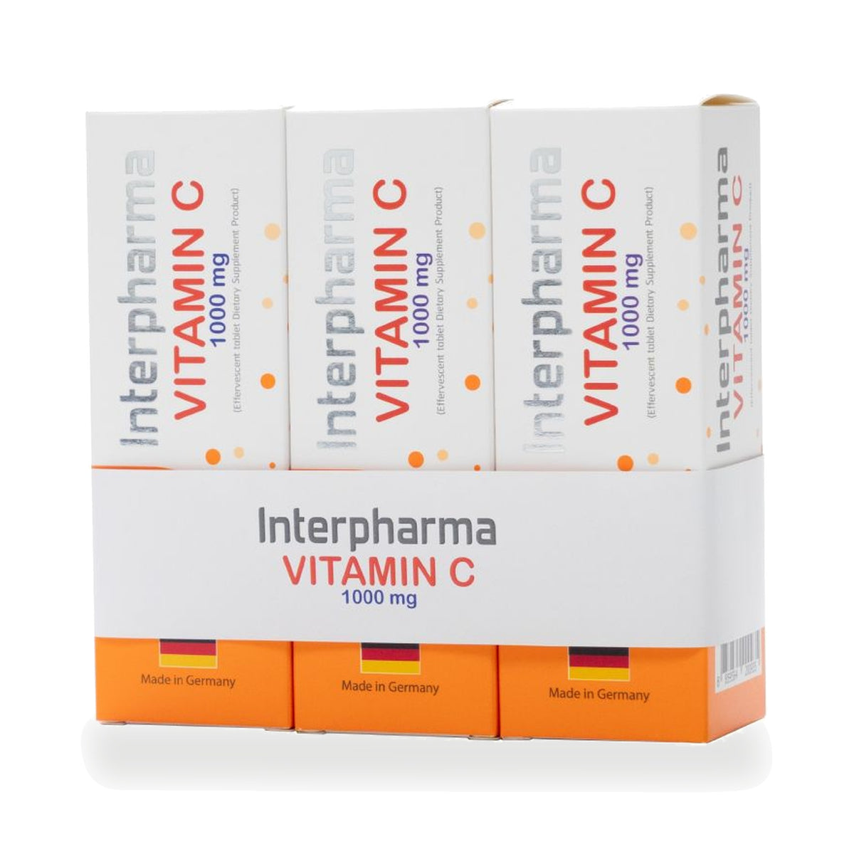 Interpharma Vitamin C 1,000mg Effervescent Tablets — 3 x 20 Tablets