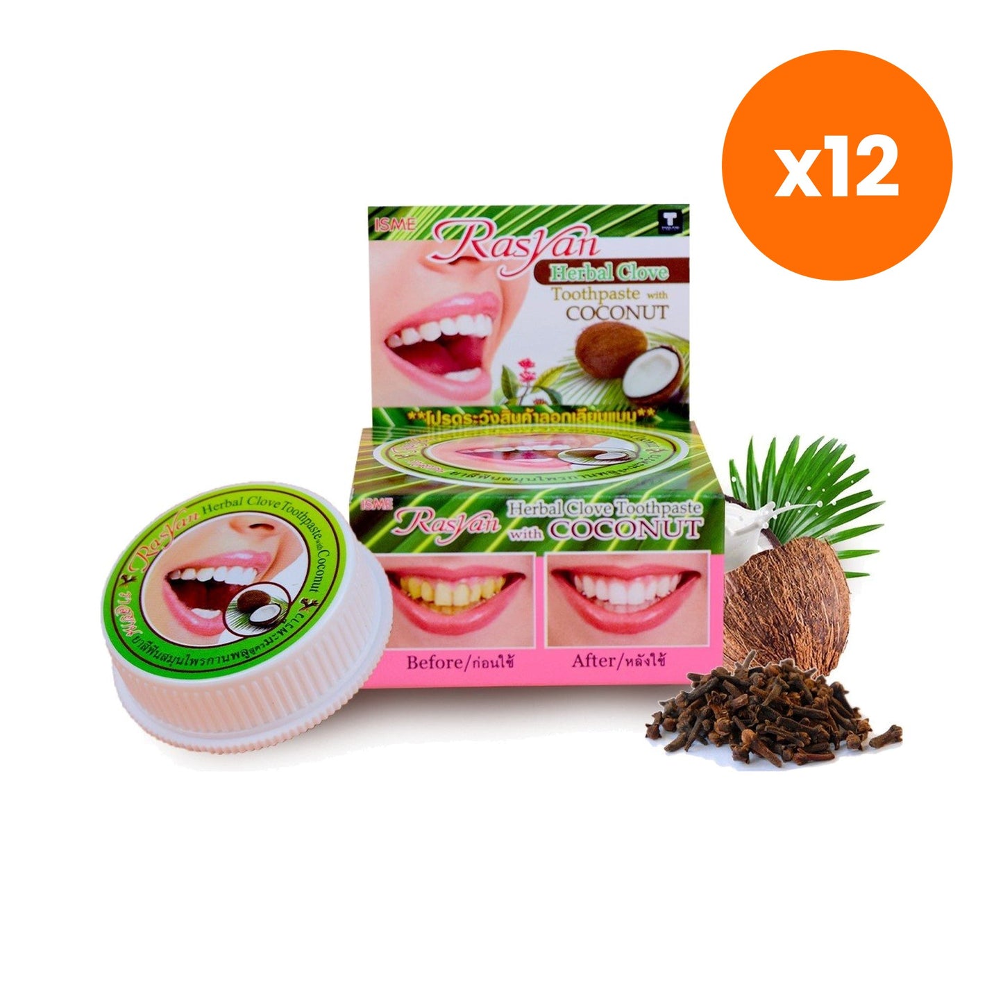 ISME Rasyan Clove Herbal Toothpaste Coconut Oil Oral 25 g