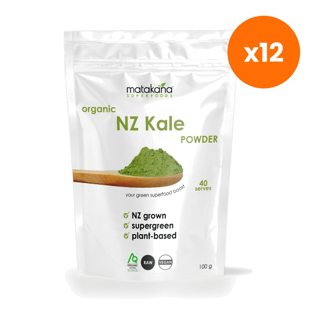 Matakana SuperFoods Organic New Zealand Kale Powder for Everyday Nutrient Support 100 g