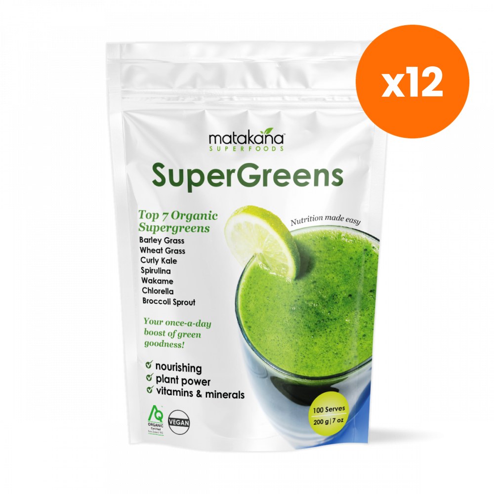 Matakana SuperFoods Organic SuperGreens Powder for Daily Vitamin and Mineral Support 200 g