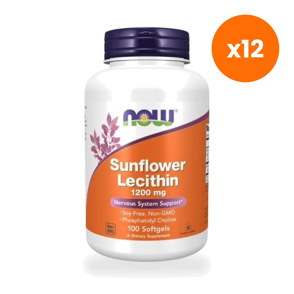 NOW Foods Sunflower Lecithin 1200mg Soy Free 100 Softgels