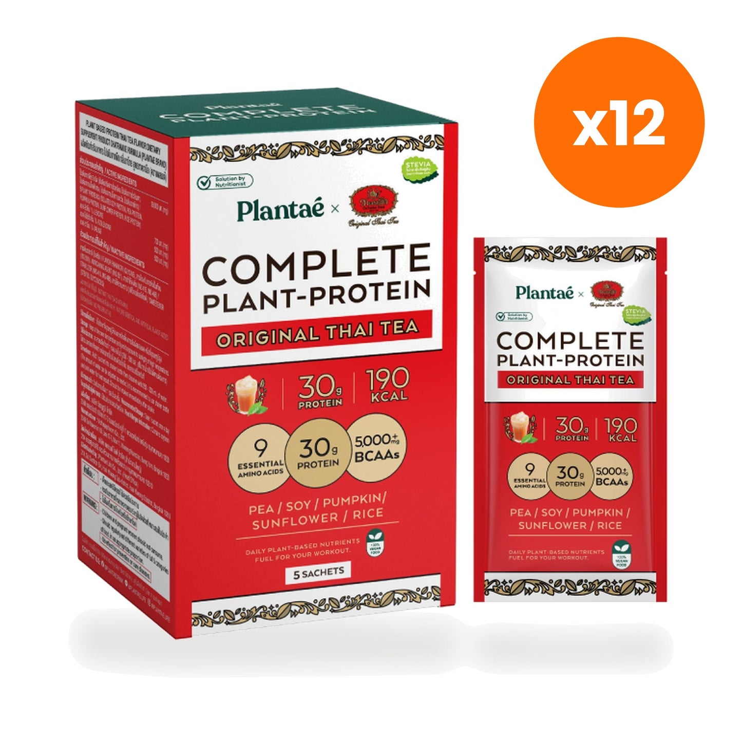 Plantae Complete Plant Protein Original Thai Tea Powder Box for Muscle Recovery