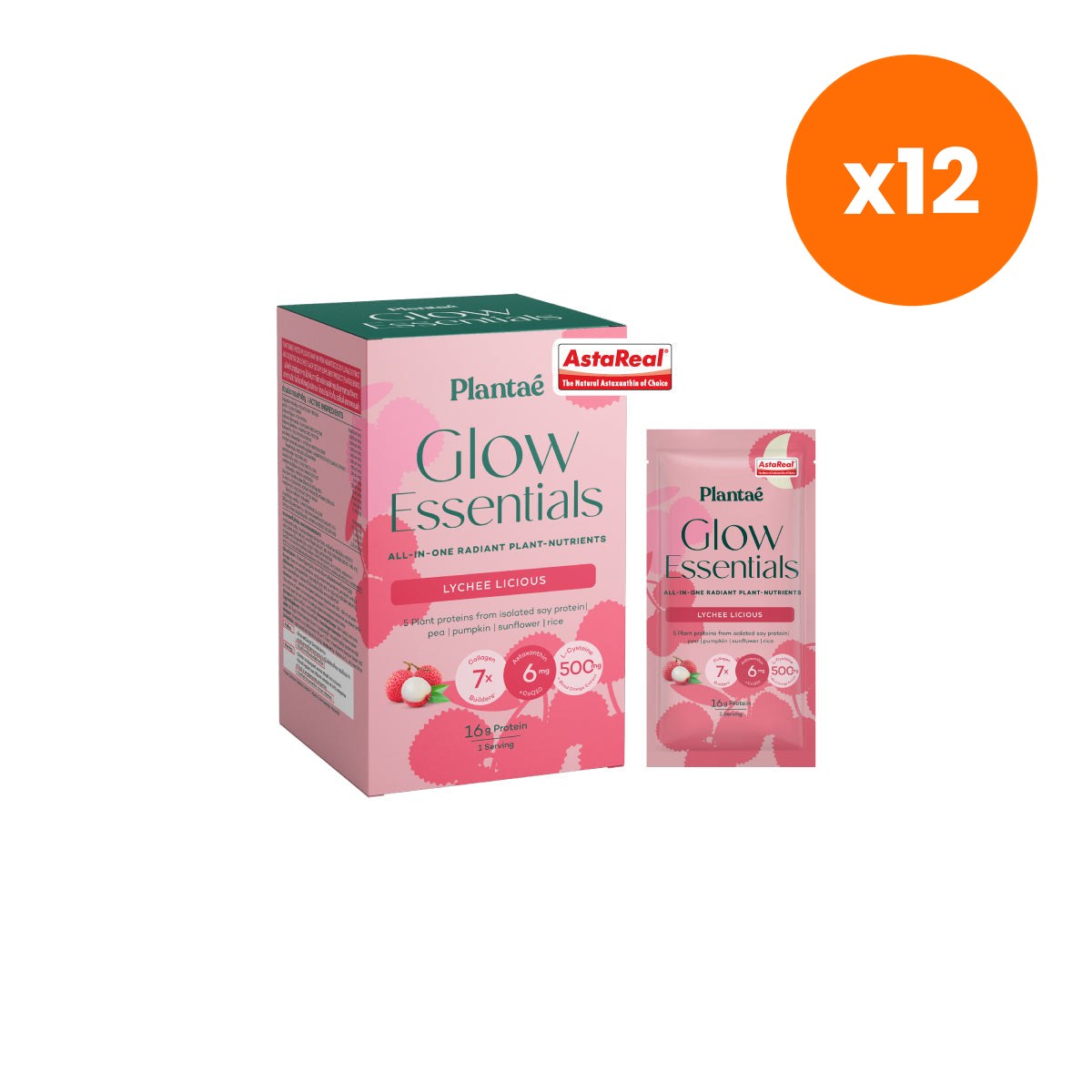 Plantae Glow Essentials Lychee Licious Drink Powder Box for Skin Nourishment