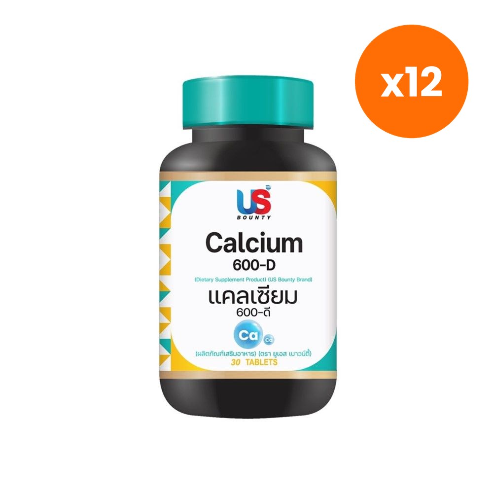 US Bounty Calcium 600 Plus Vitamin D3 Tablets 30 Tablets