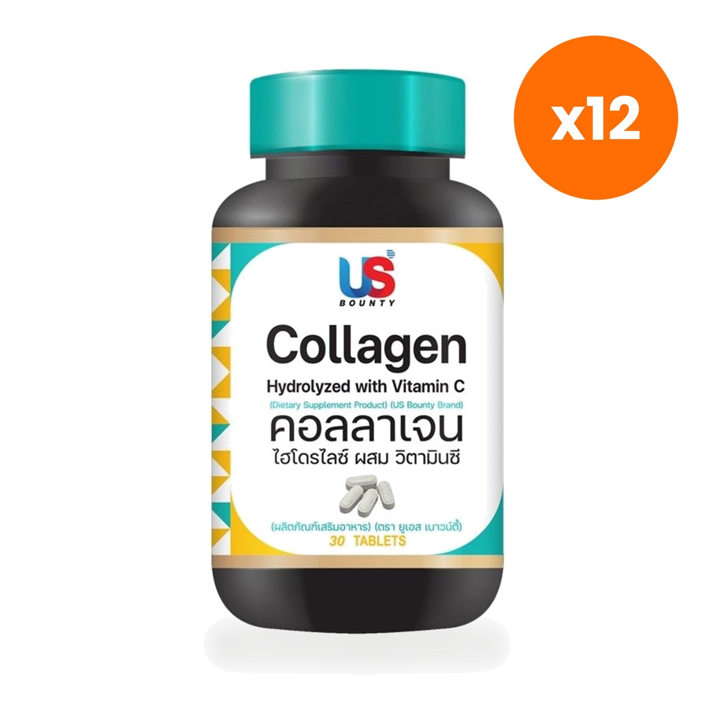 US Bounty Hydrolysed Collagen 1000mg Tablets for Skin Nourishment 30 Tablets