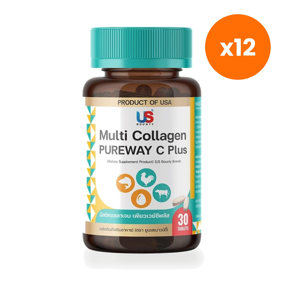 US Bounty Multi Collagen 1000mg Tablets Joint 30 Tablets