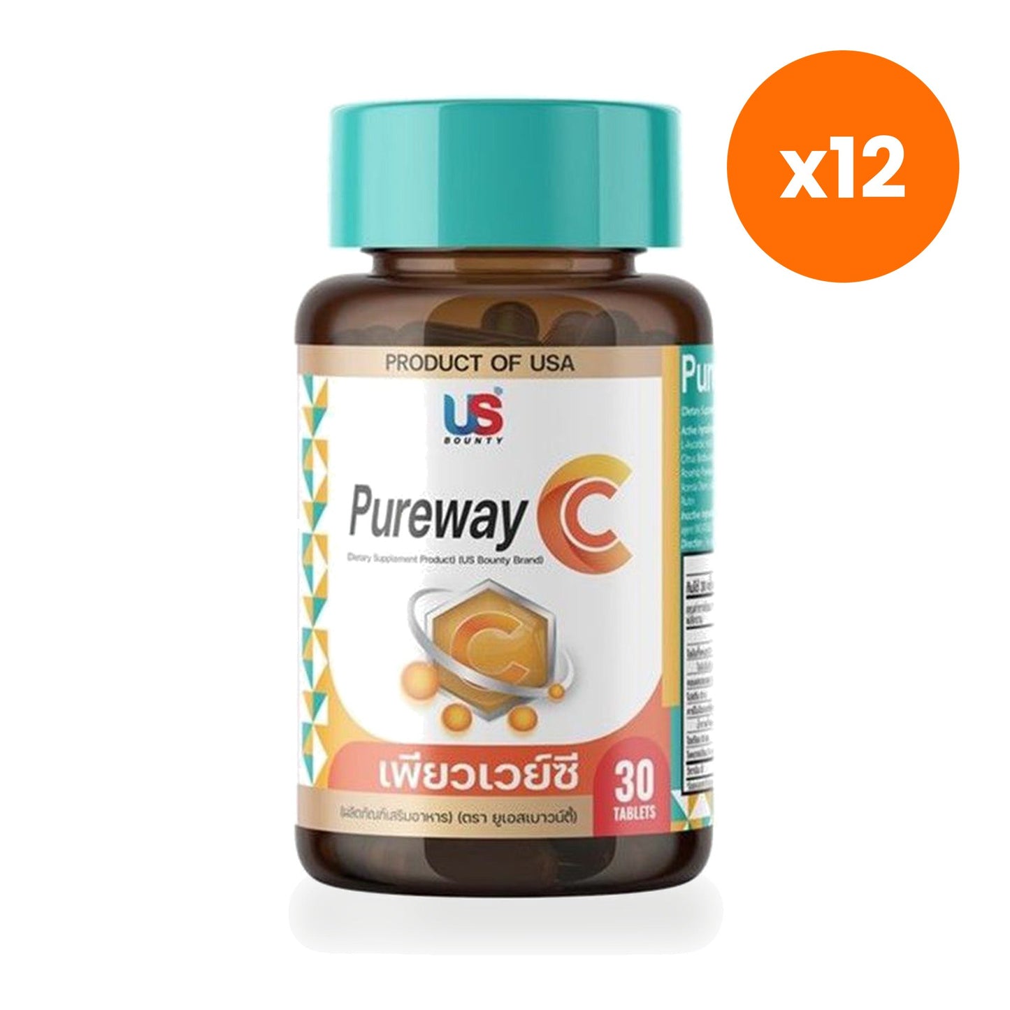 US Bounty Pure Way C Vitamin C 1000mg Tablets 30 Tablets