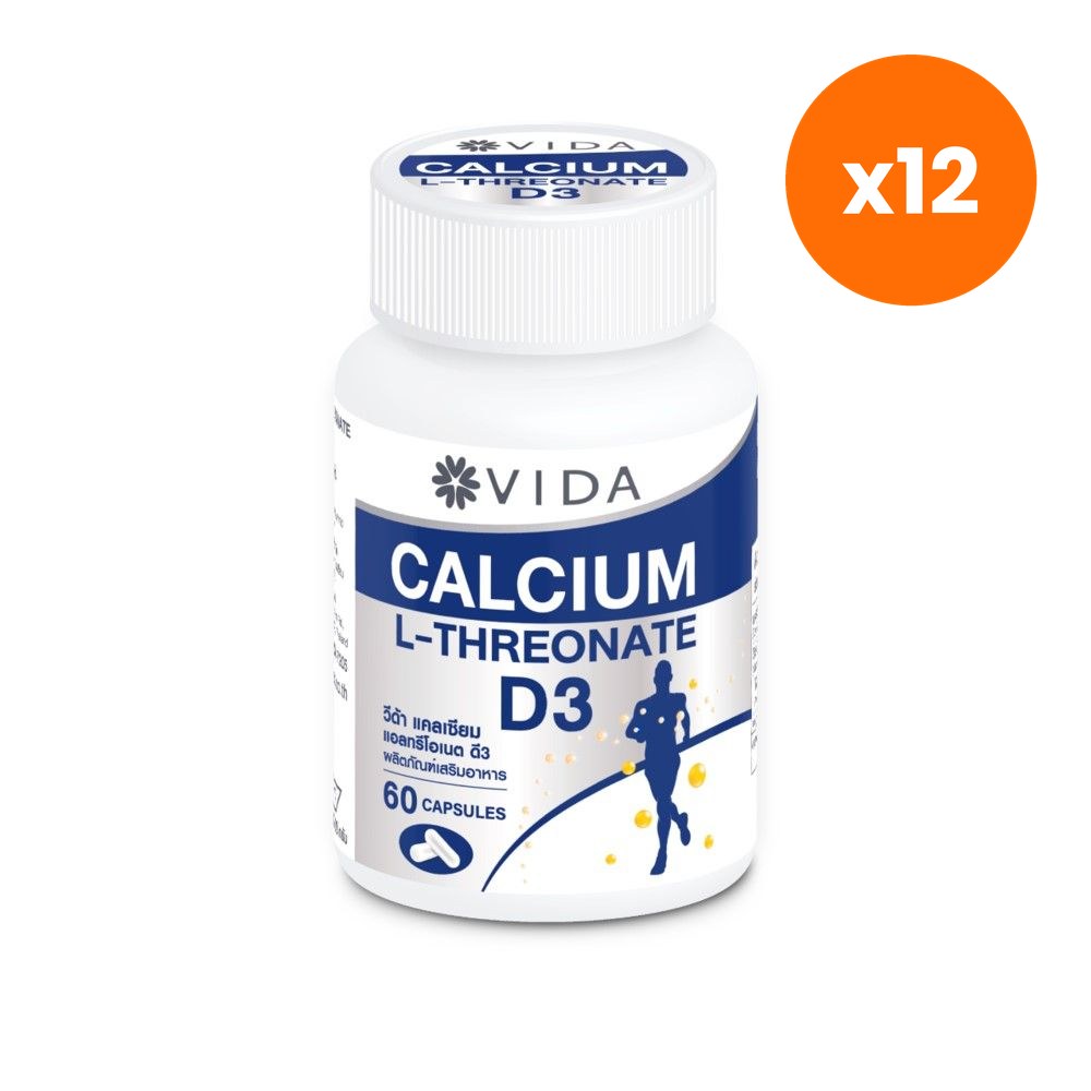 VIDA Calcium L Threonate Plus Vitamin D3 Capsules 60 Capsules