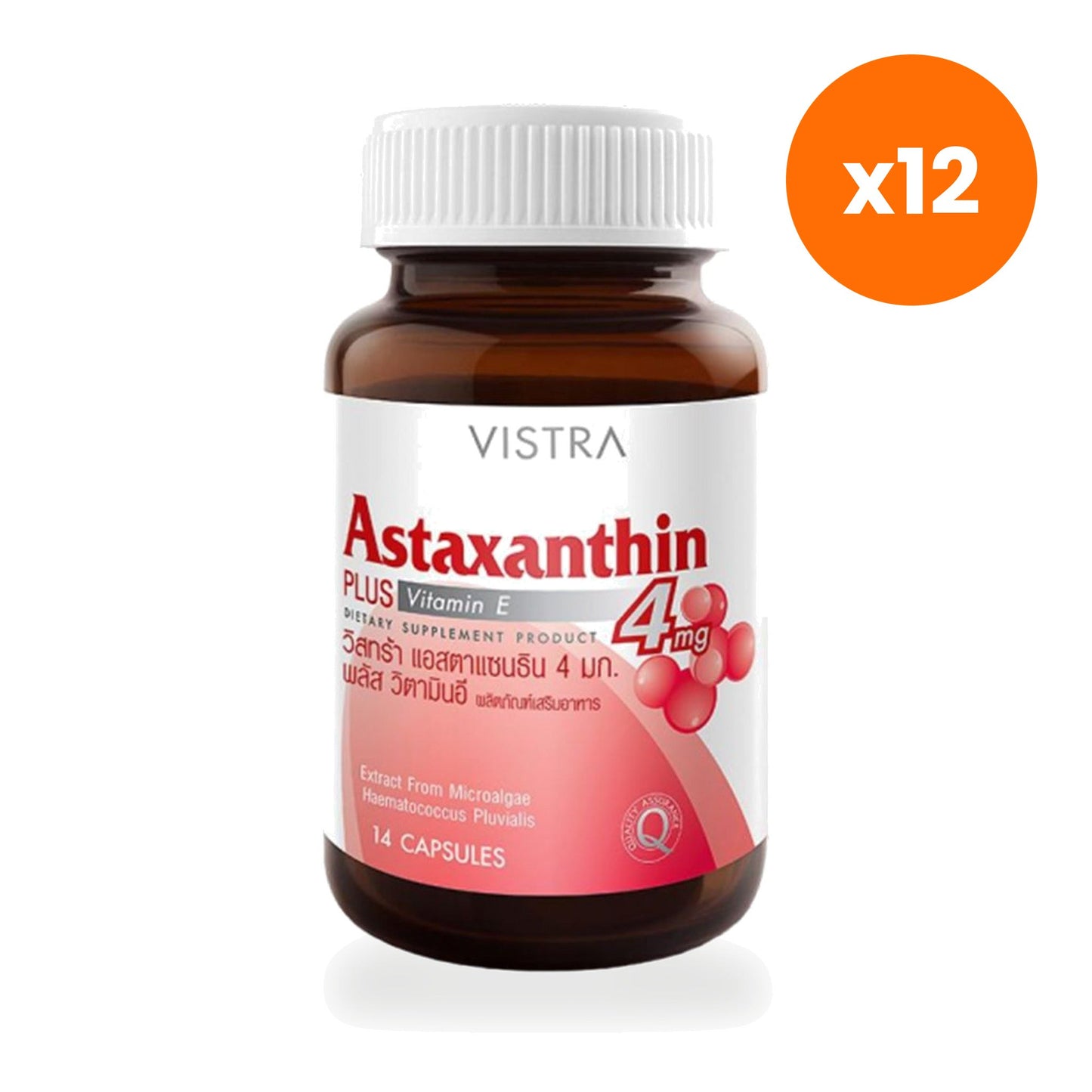 VISTRA Astaxanthin 4mg Plus Vitamin E Capsules 14 Capsules