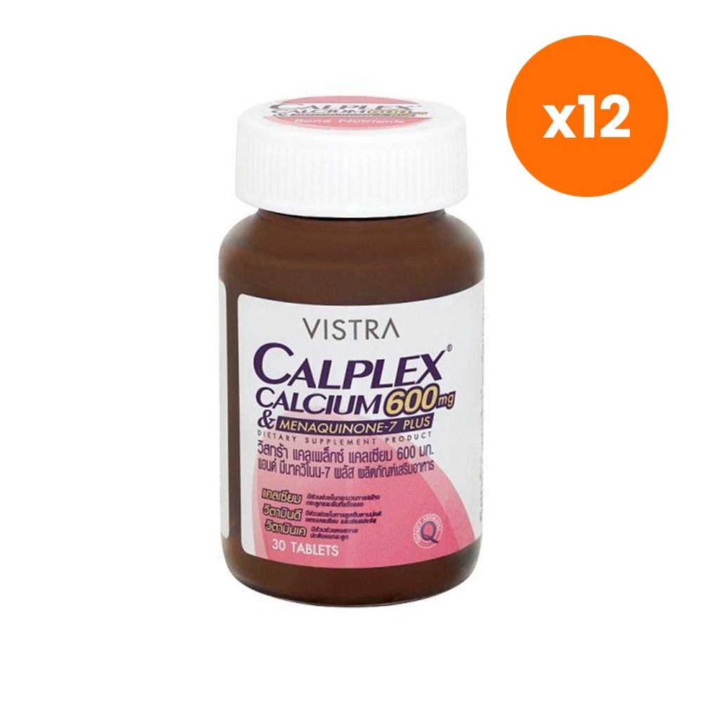 VISTRA Calplex Calcium 600mg Menaquinone 7 Tablets 30 Tablets