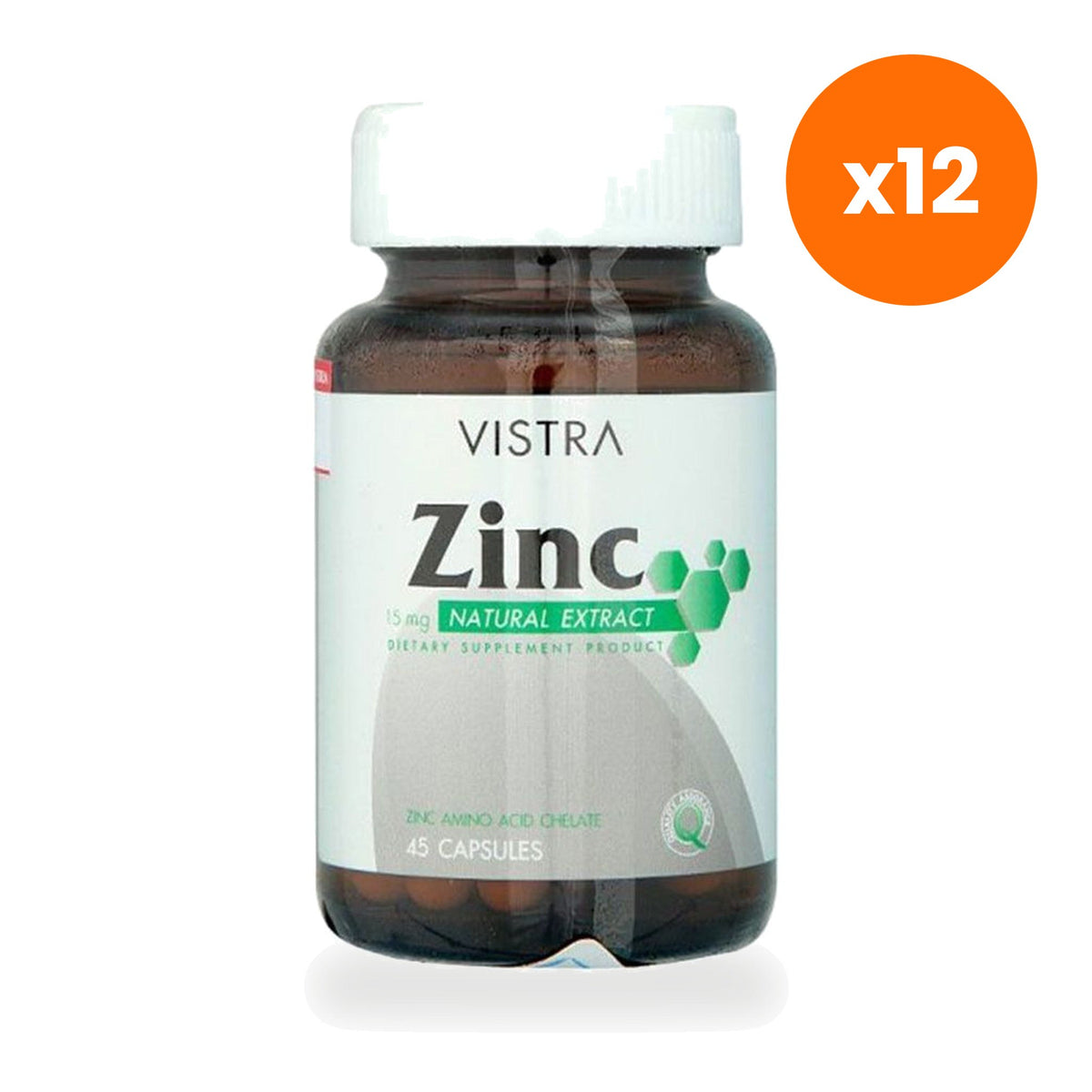 VISTRA Zinc Amino Acid Chelate 15mg 45 Capsules