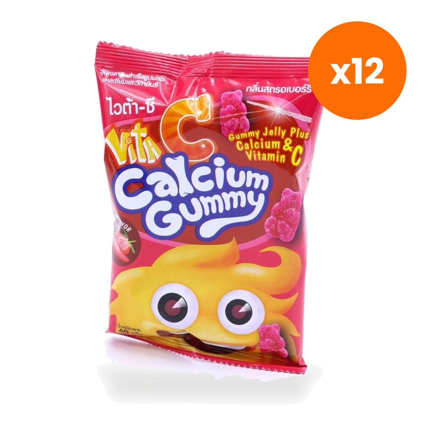 Vita C Calcium Gummy Strawberry Flavour 40 g