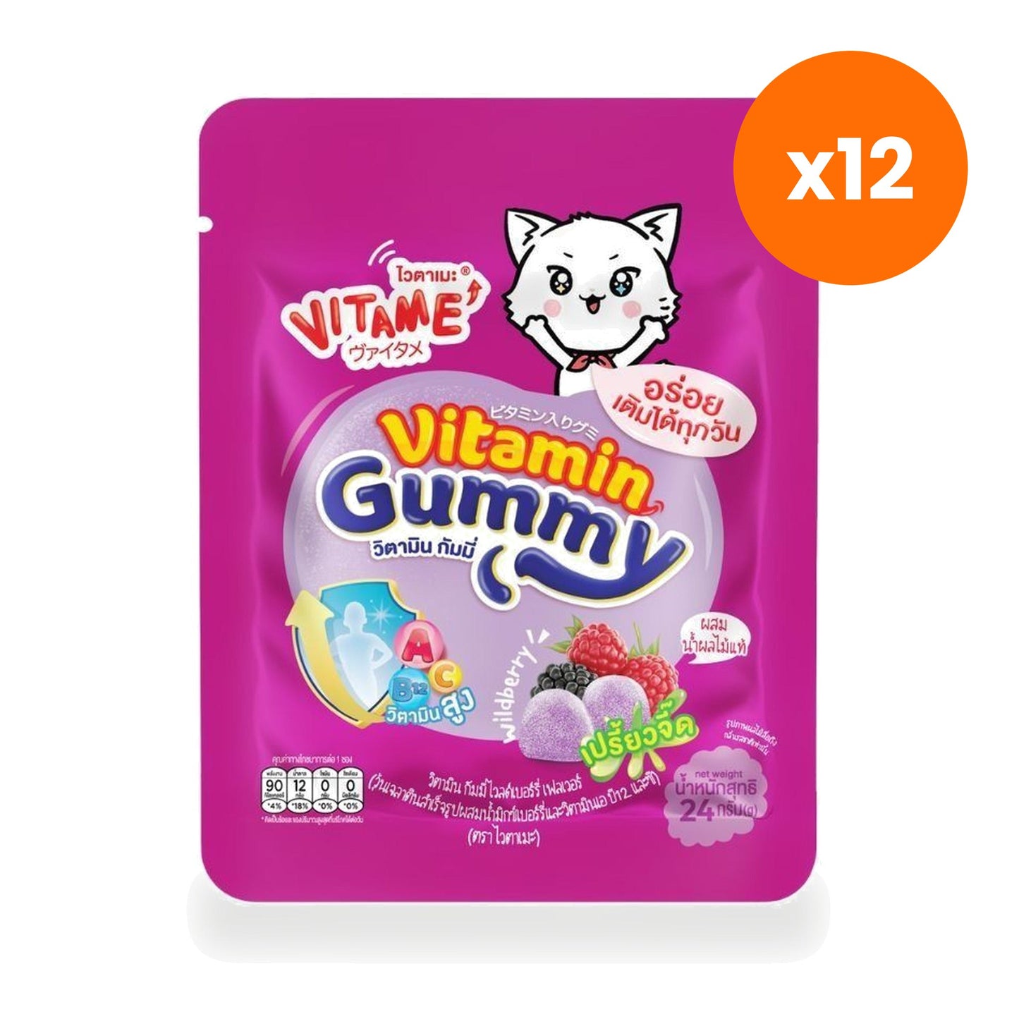 Vitame Multivitamin Gummy Wild Berry Flavour 24 g
