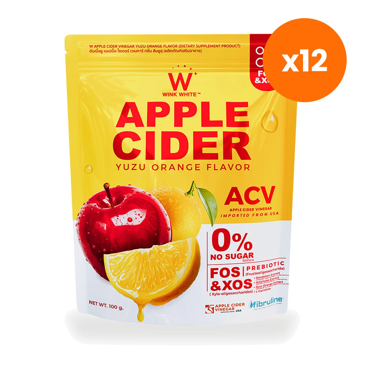 Wink White Apple Cider Vinegar Yuzu Orange Flavour for Digestive Comfort