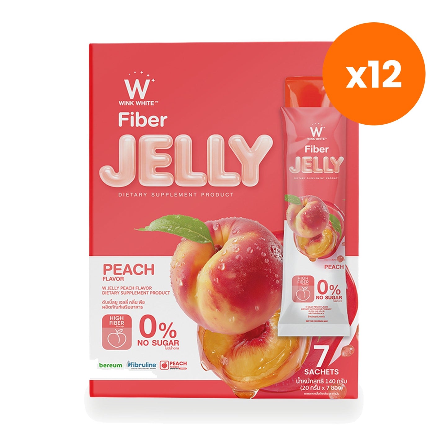 Wink White W Jelly Fibre Peach Flavour for Digestive Regularity