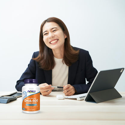 NOW Foods DHA 500 Enteric Coated Fish Oil 1000mg 90 Softgels