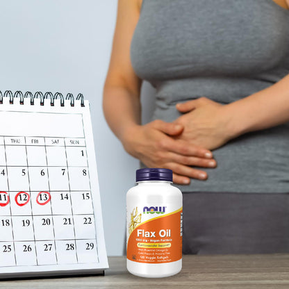NOW Foods Organic Flax Seed Oil 1000mg Omega 3 for Everyday Wellness 120 Softgels