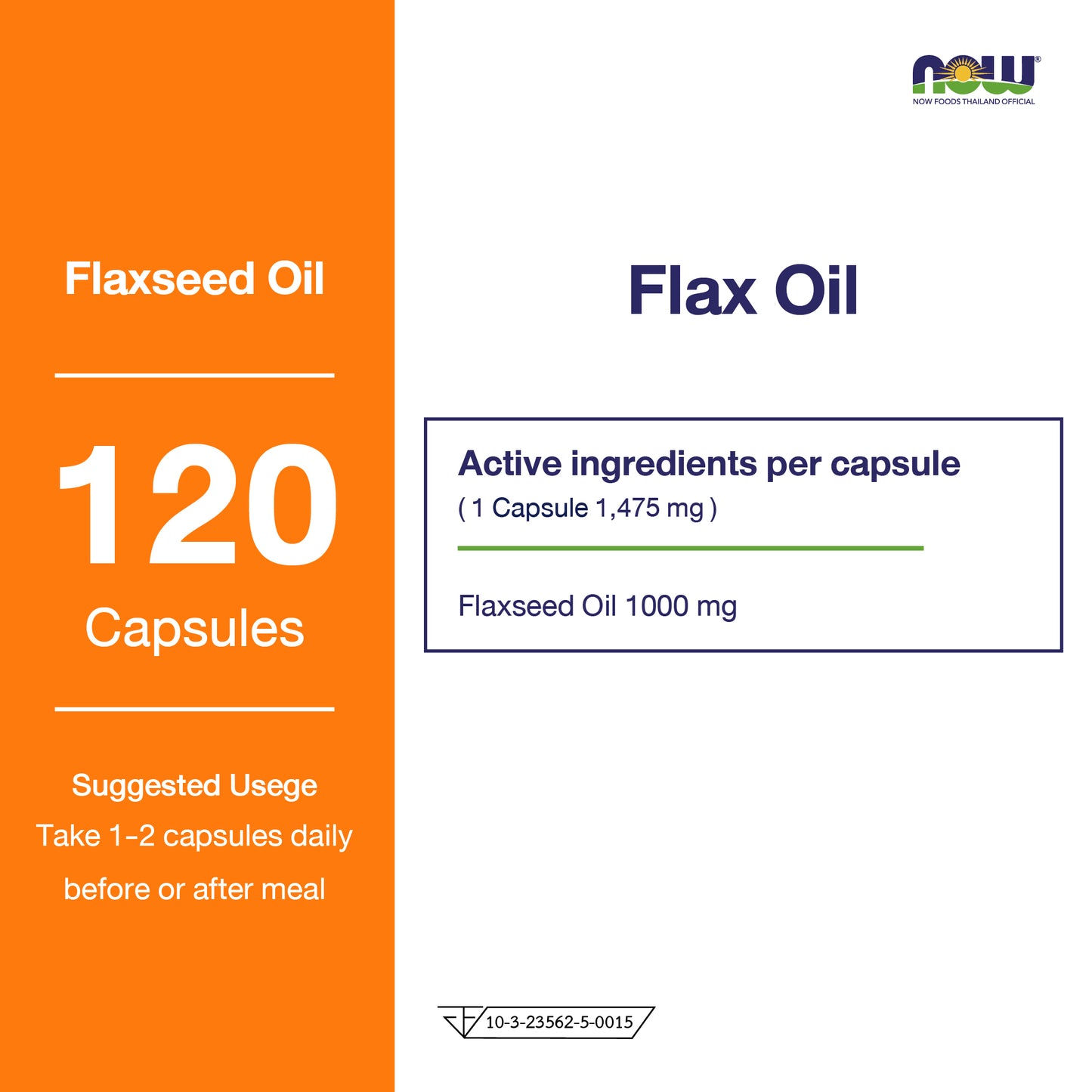 NOW Foods Organic Flax Seed Oil 1000mg Omega 3 for Everyday Wellness 100 Softgels