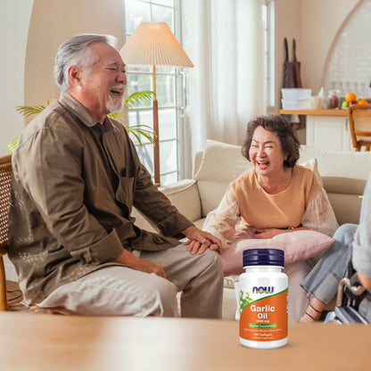 NOW Foods Garlic Oil 1500mg Vegetable Capsules Twin Pack