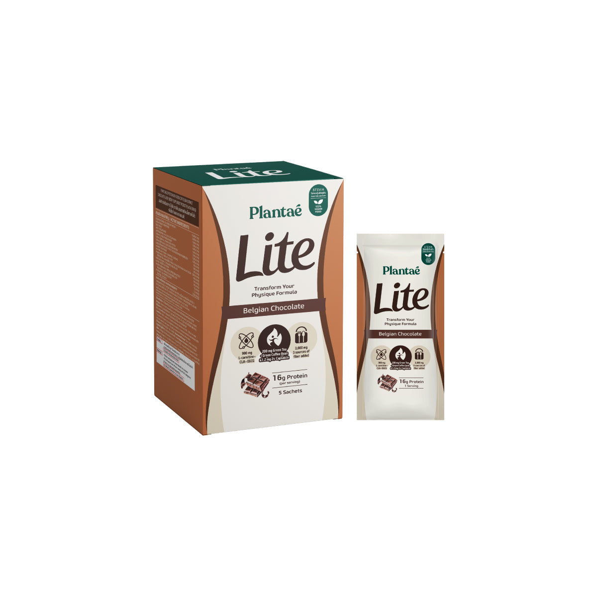 Plantae Lite Protein Belgian Chocolate Drink Powder Box for Weight Management
