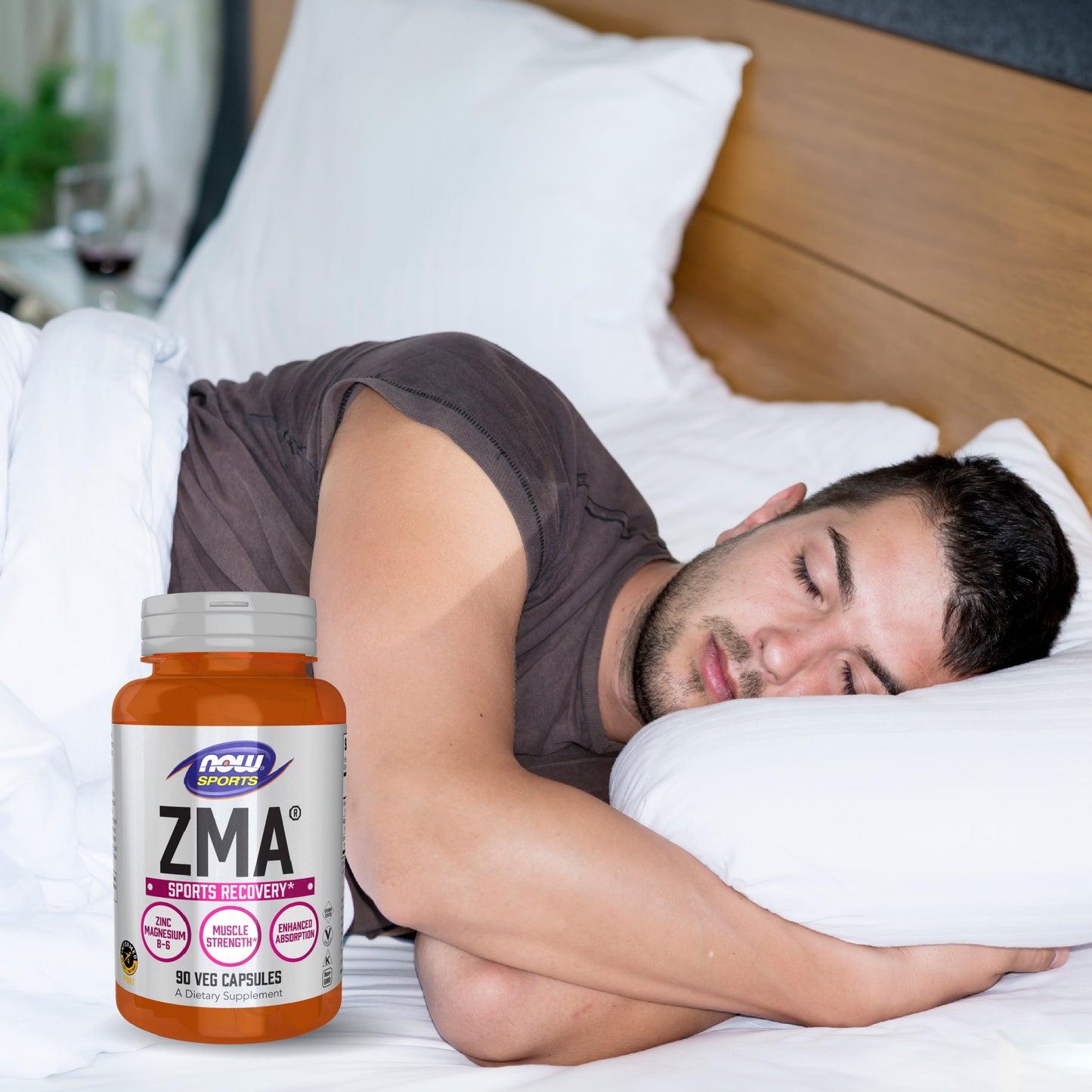 NOW Foods ZMA Zinc Magnesium Vitamin B6 90 Capsules