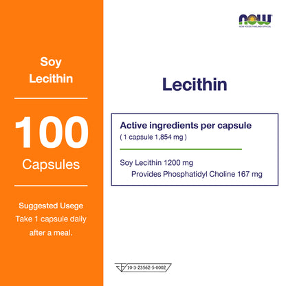 NOW Foods Lecithin 1200mg Softgels Twin Pack