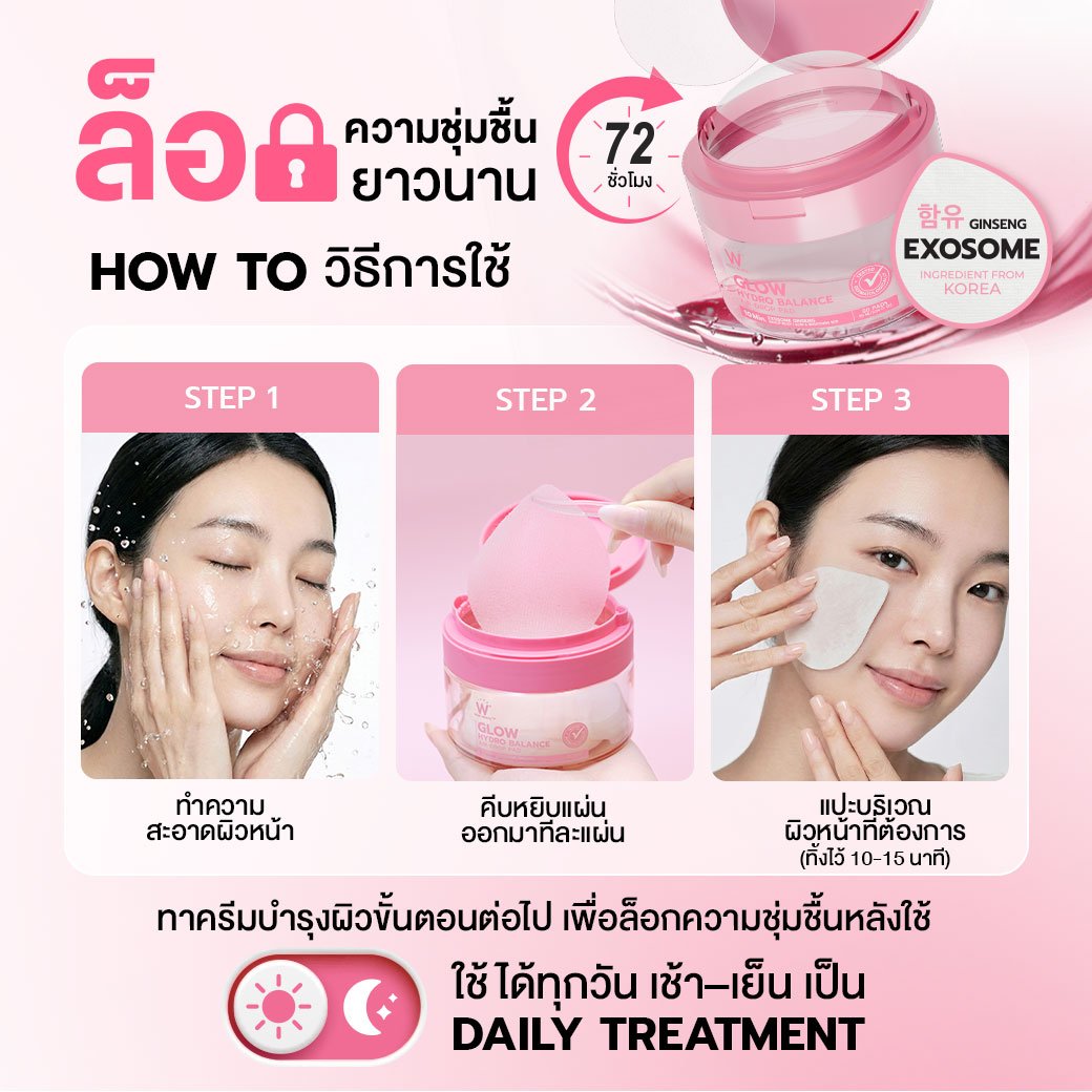 Wink White Glow Hydro Balance Air Drop Toner Pads for Radiant Skin