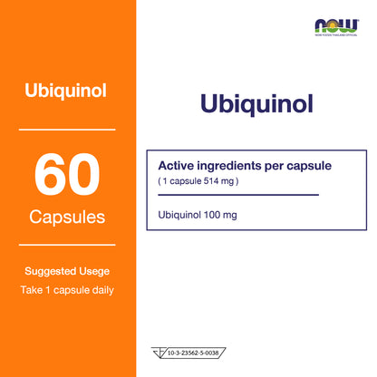 NOW Foods Ubiquinol CoQ10 Softgels 100mg 60 Softgels