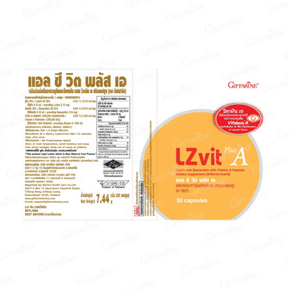 Giffarine LC Vit Plus A Lutein Zeaxanthin Vitamin A 30 Capsules