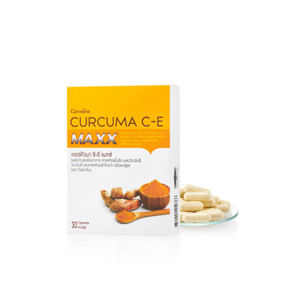 Giffarine Curcuma C E Max Turmeric Black Pepper for Antioxidant Support 30 Capsules