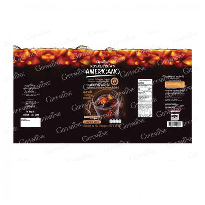 Giffarine Royal Crown Americano Unsweetened Coffee 30 Sachets