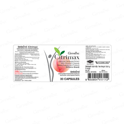 Giffarine Citrimax Garcinia Chromium 30 Capsules