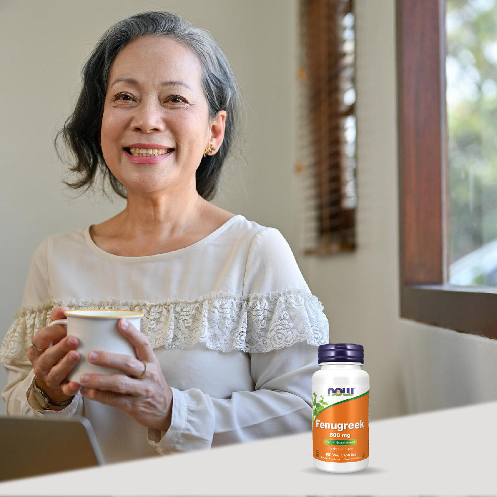 NOW Foods Fenugreek Veg Capsules 500mg Women's 100 Veg Capsules