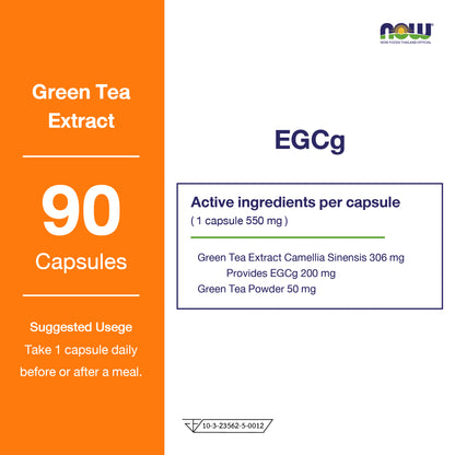 NOW Foods Green Tea Extract 400mg 90 Veg Capsules