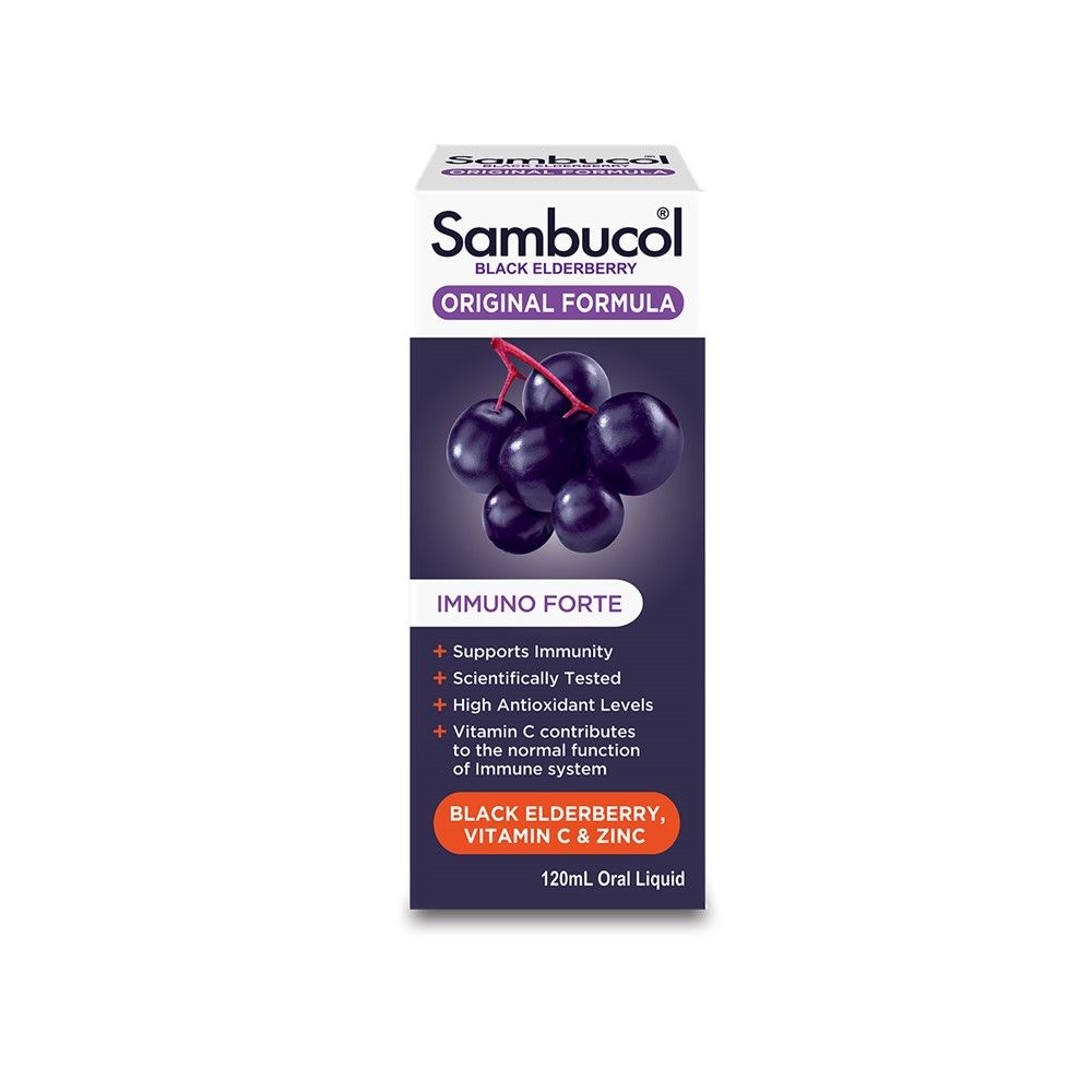 Sambucol Black Elderberry Liquid with Vitamin C Zinc 120 ml