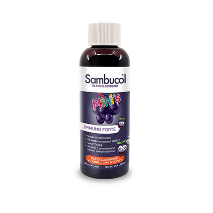 Sambucol Black Elderberry Liquid with Vitamin C Zinc 120 ml