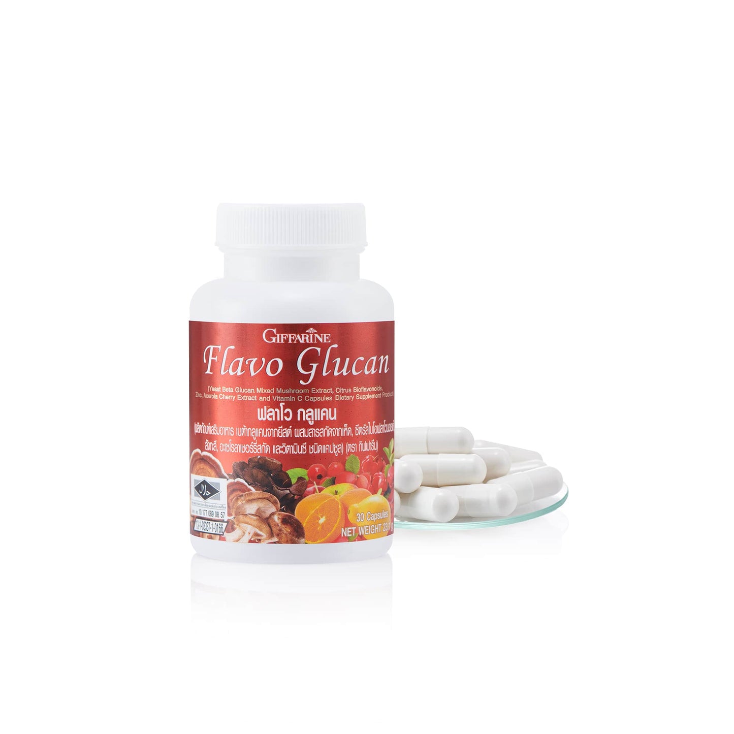Giffarine Flavo Glucan Beta Glucan Mushroom for Daily Immune Support 30 Capsules