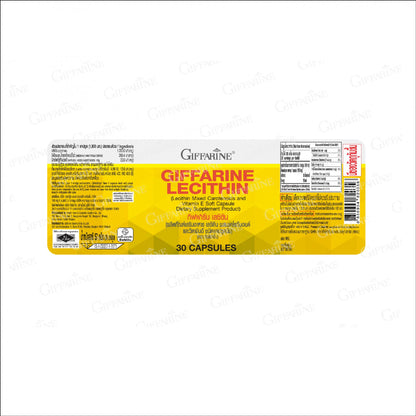 Giffarine Lecithin Softgels Carotenoids Vitamin E 30 Softgels