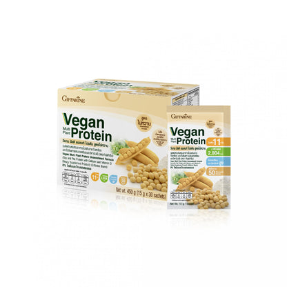 Giffarine Vegan Protein Unsweetened Drink Powder for Muscle Support 30 Sachets