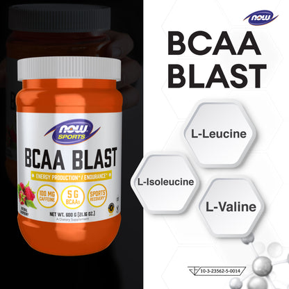 NOW Foods BCAA Blast Powder 120 Veg Capsules