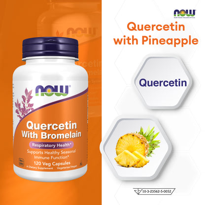 NOW Foods Quercetin Bromelain 400mg 120 Veg Capsules