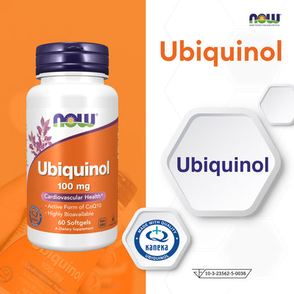 NOW Foods Ubiquinol CoQ10 Softgels 100mg 60 Softgels