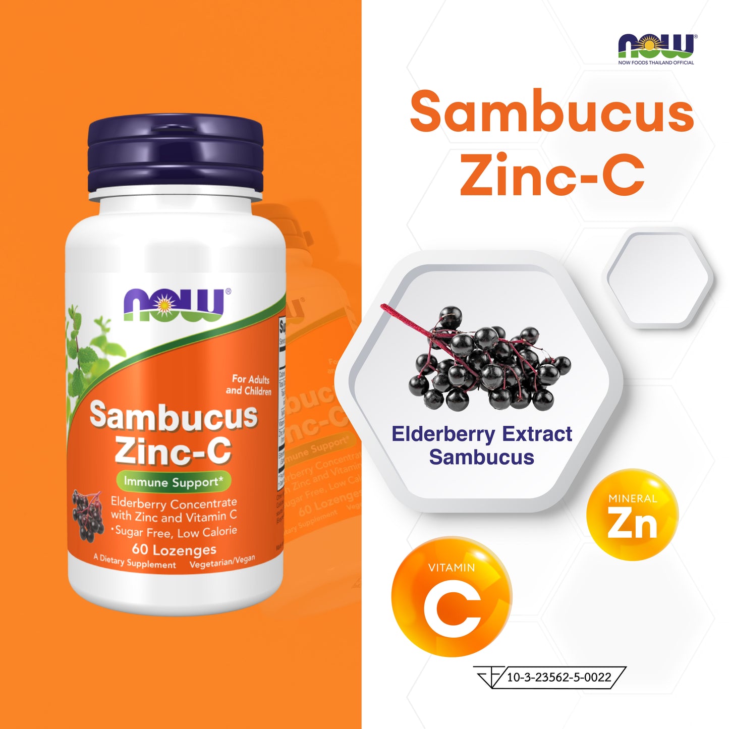 NOW Foods Sambucus Zinc C Elderberry Chewable Twin Pack