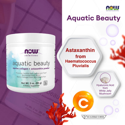 NOW Foods Aquatic Marine Collagen Astaxanthin 85 g