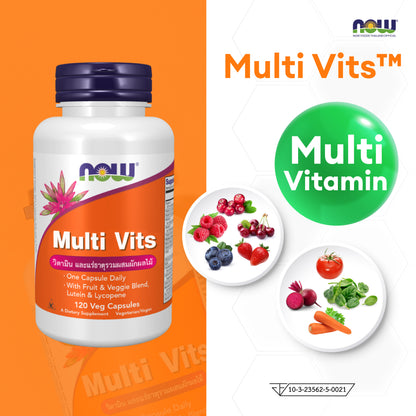 NOW Foods Multi Vits Multivitamin Mineral Daily 120 Capsules