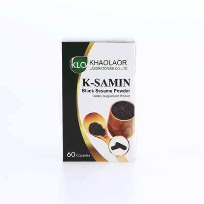 Khaolaor K Samin Black Sesame Capsules 400mg 60 Capsules